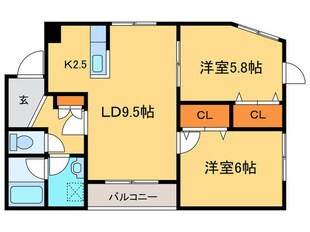 ル・シエル月寒東の物件間取画像